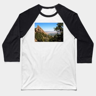 The Flatirons Boulder Colorado from the Royal Arch Baseball T-Shirt